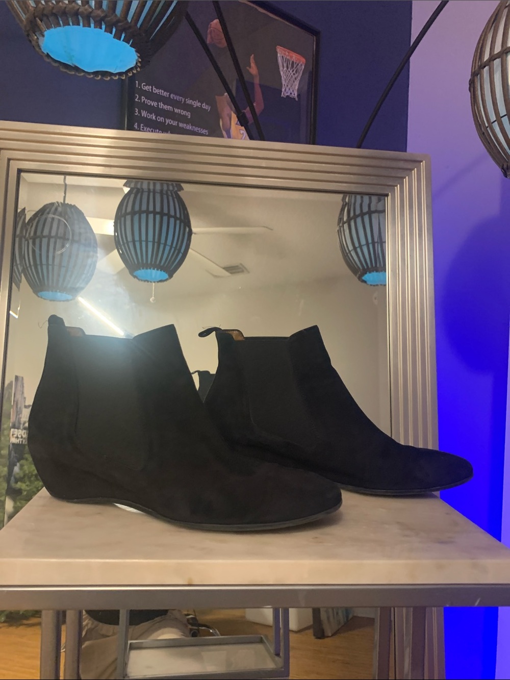 Aquatalia Black Suede Ankle Booties - Picture 7 of 8